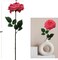 Radiant Splendor: 20" Fuchsia Open Rose 6" Diameter - Exquisite Floral Elegance for Captivating Decor, Floral Home by Artificial Flowers